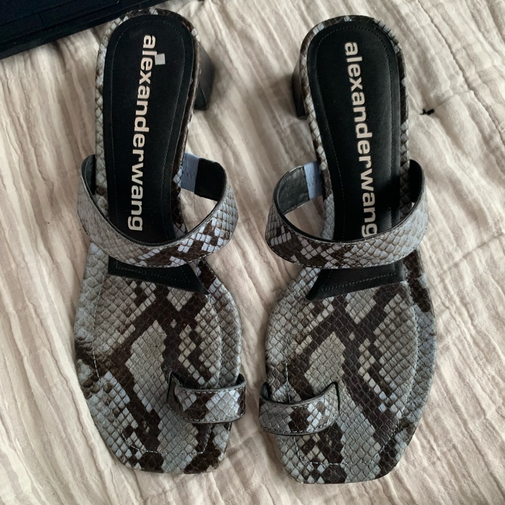 Alexander Wang Snakeskin Flat sandals